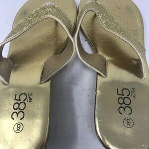 385 Fifth Womens 6 M  Gold/Sparkling  Sandals